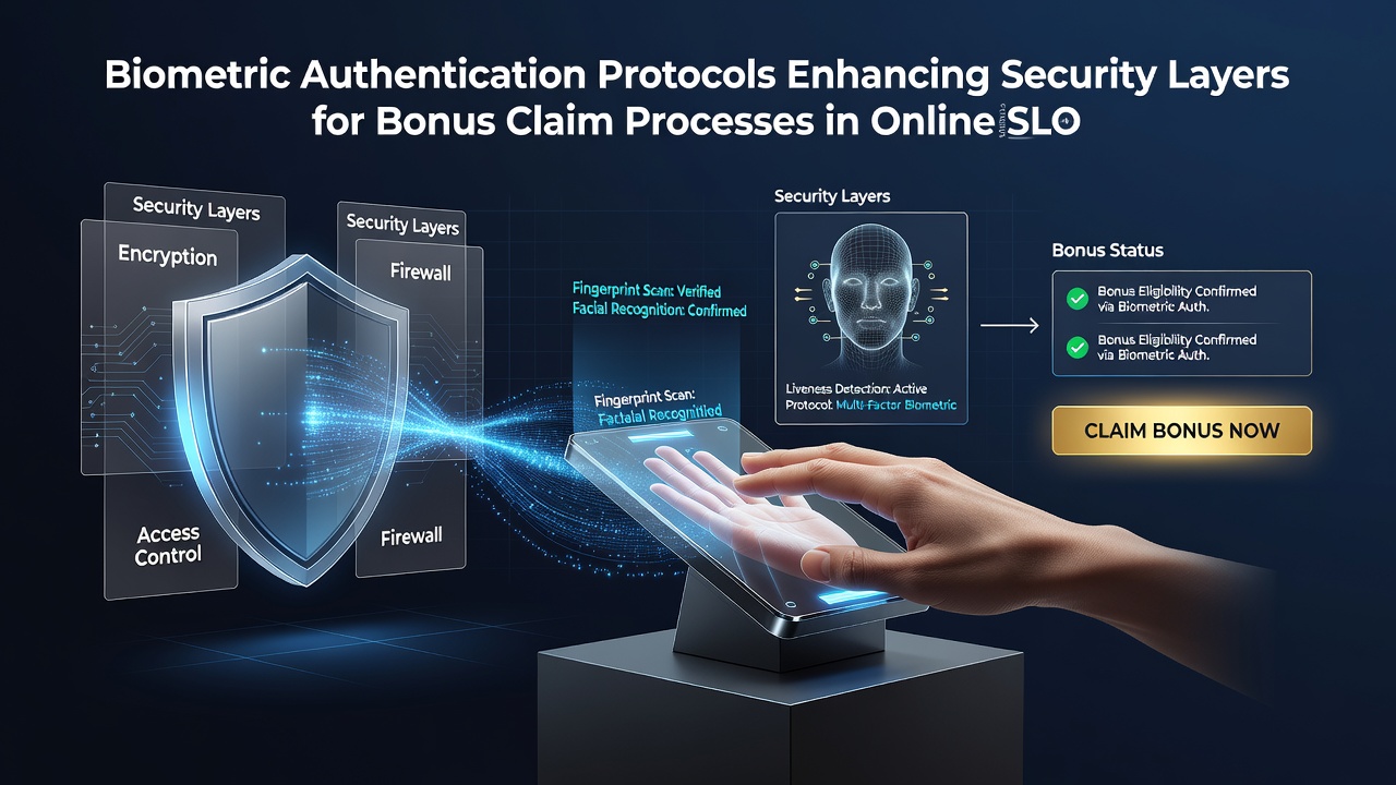 Veiligheidsdashboard met biometrische verificatie voor slotbonussen