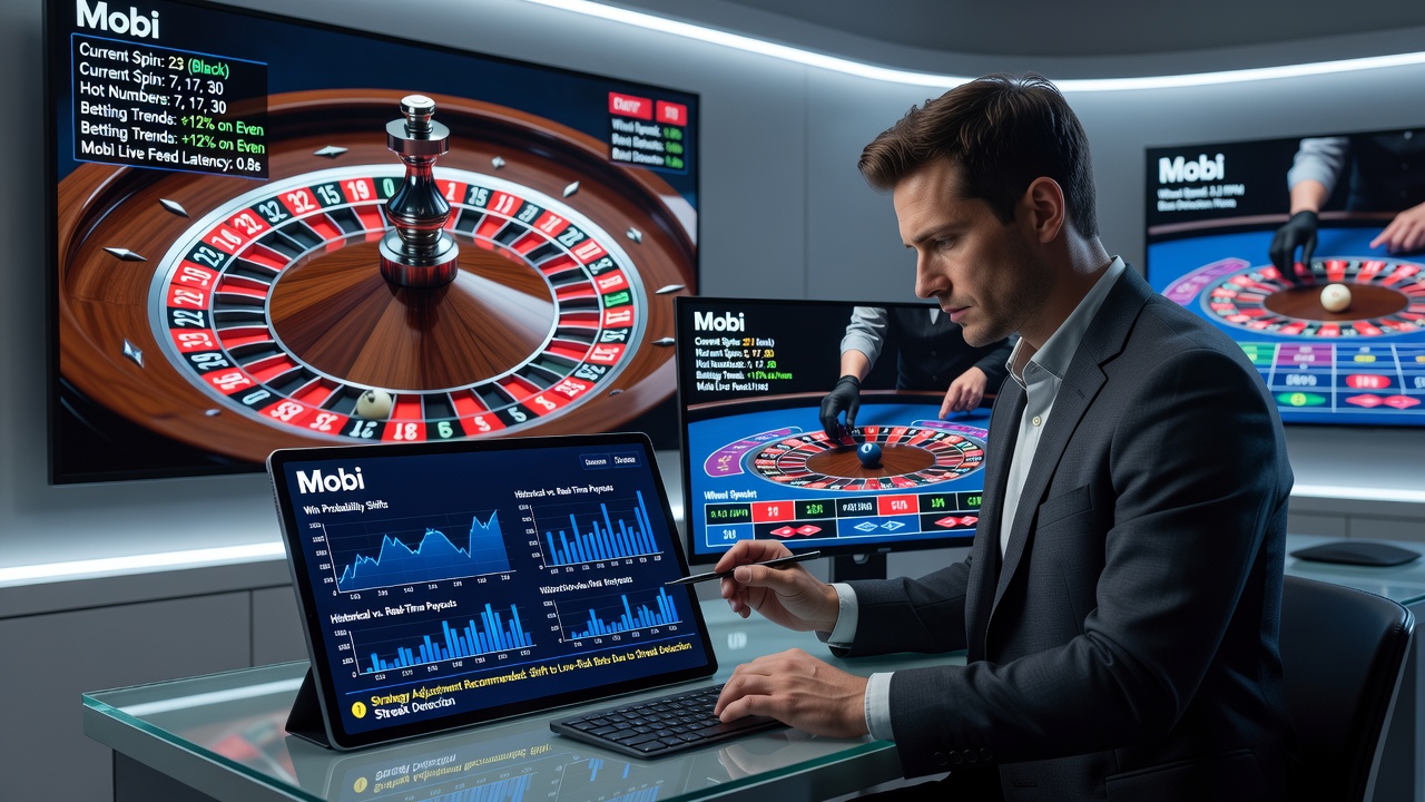 Mobiele apparaten die live roulette datafeeds ontvangen en strategieën aanpassen